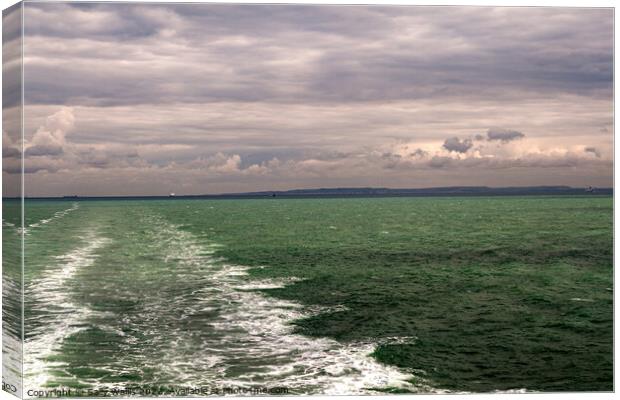 Wash of cross channel ferry Canvas Print by Sally Wallis