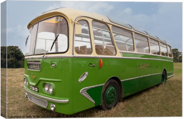 Old Southdown bus Canvas Print by Sally Wallis