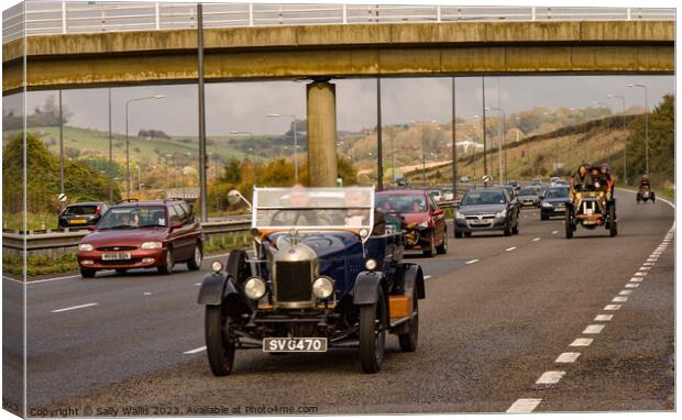 London to Brighton Rally Canvas Print by Sally Wallis