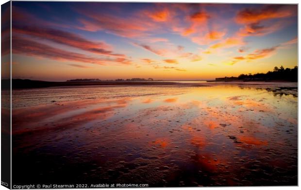 Beach sunrise at Wells Next The Sea Norfolk Canvas Print by Paul Stearman