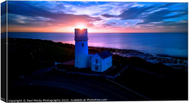 Sunset Over Old Hunstanton Lighthouse Canvas Print by Paul Mindy Photography