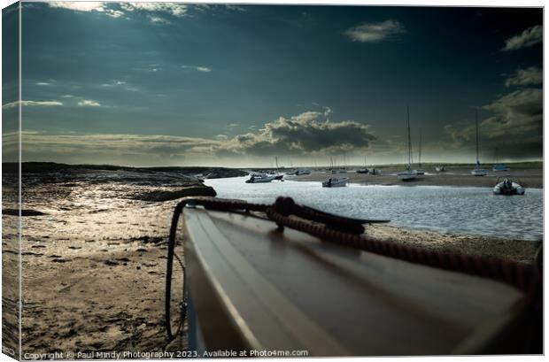 Boats & Sky Burnham Overy Staithe Canvas Print by Paul Mindy Photography