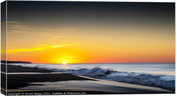 Sunrise 90 Mile Beach Lakes Entrance Canvas Print by Stuart Bazga