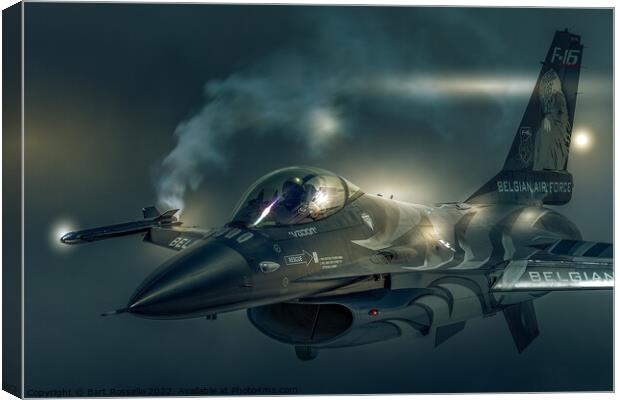 Close-up on demo F-16 Canvas Print by Bart Rosselle
