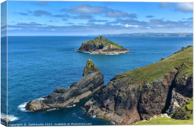 The Mouls, Pentire Head, Cornwall Canvas Print by  Garbauske