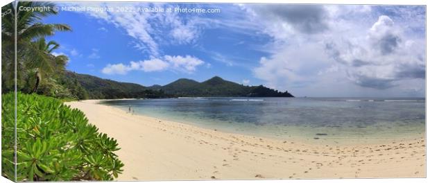 Stunning high resolution beach panorama taken on t Canvas Print by Michael Piepgras