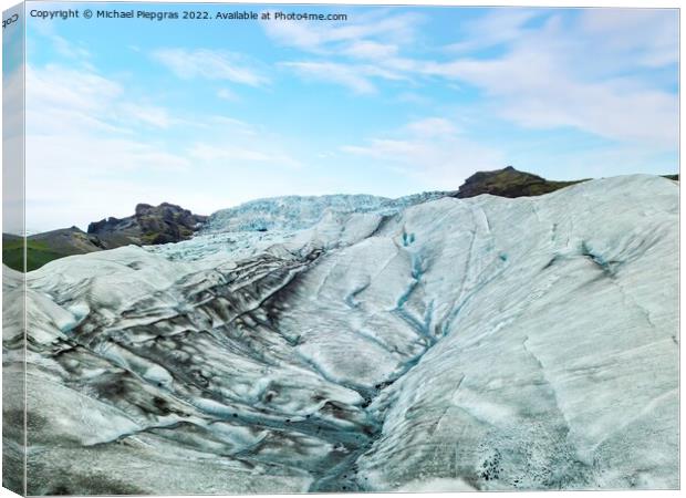 Close-up view of the blue ice on the jokulsarlon glacier in Icel Canvas Print by Michael Piepgras