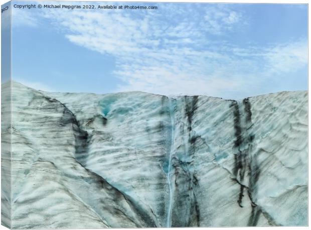 Close-up view of the blue ice on the jokulsarlon glacier in Icel Canvas Print by Michael Piepgras