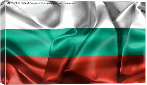 Bulgaria flag - realistic waving fabric flag Canvas Print by Michael Piepgras