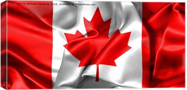 Canada flag - realistic waving fabric flag Canvas Print by Michael Piepgras