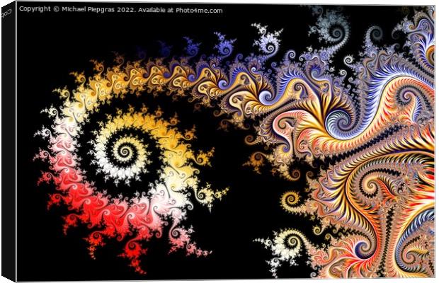 Beautiful zoom into the infinite mathematical mandelbrot set fra Canvas Print by Michael Piepgras