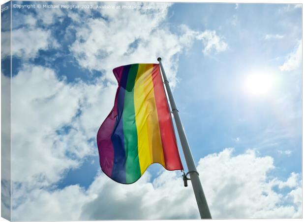 Rainbow pride flag illustration. Lgbt community symbol in rainbo Canvas Print by Michael Piepgras