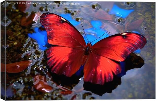 Mesmerising butterfly photography created with generative AI tec Canvas Print by Michael Piepgras