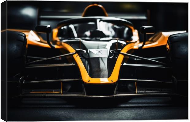 Frontal close up of a high end racing car. Canvas Print by Michael Piepgras