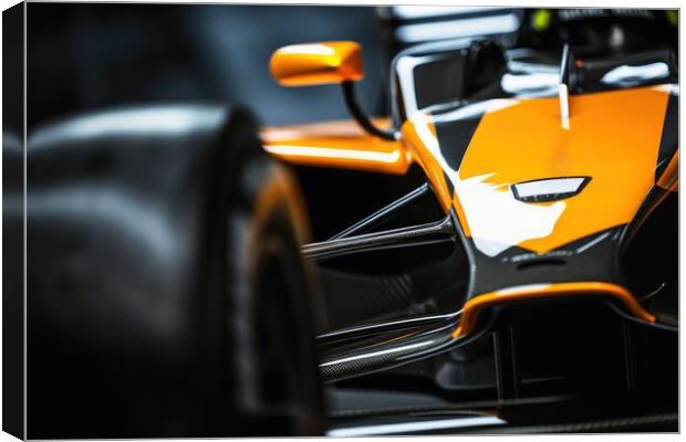 Frontal close up of a high end racing car. Canvas Print by Michael Piepgras