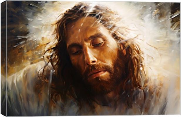 Jesus christ savior of mankind. Canvas Print by Michael Piepgras
