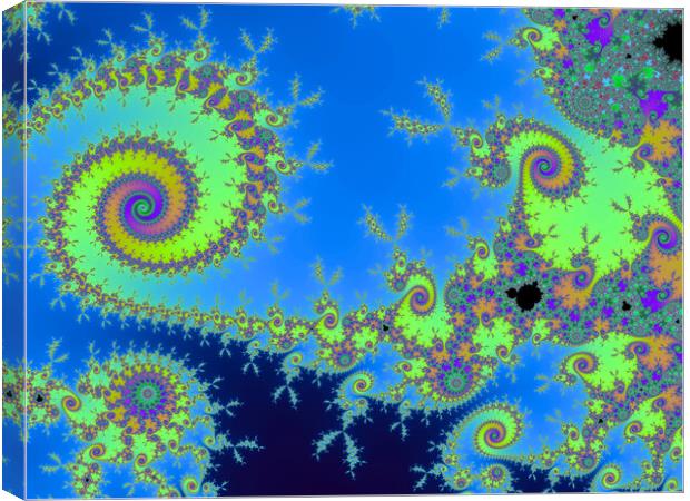 Beautiful zoom into the infinite mathematical mandelbrot set fractal Canvas Print by Michael Piepgras