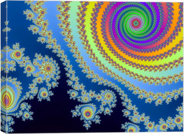 Beautiful zoom into the infinite mathemacial mandelbrot fractal. Canvas Print by Michael Piepgras