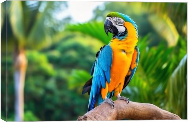 A beautiful blue macaw in free nature. Canvas Print by Michael Piepgras