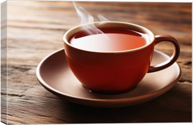 A delicious cup of hot tea. Canvas Print by Michael Piepgras