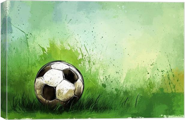 A background for a big game of soccer event. Canvas Print by Michael Piepgras