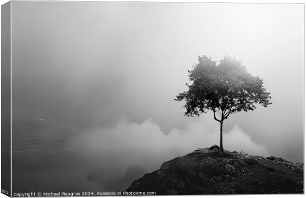 An abstract landscape shot in black and white. Canvas Print by Michael Piepgras