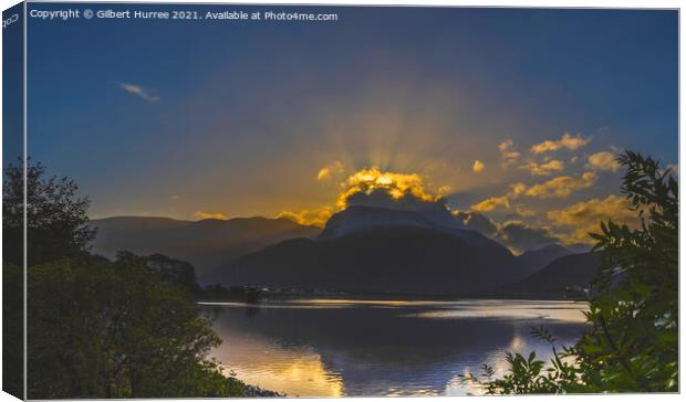 Haunting Dawn at Corpach Loch Canvas Print by Gilbert Hurree