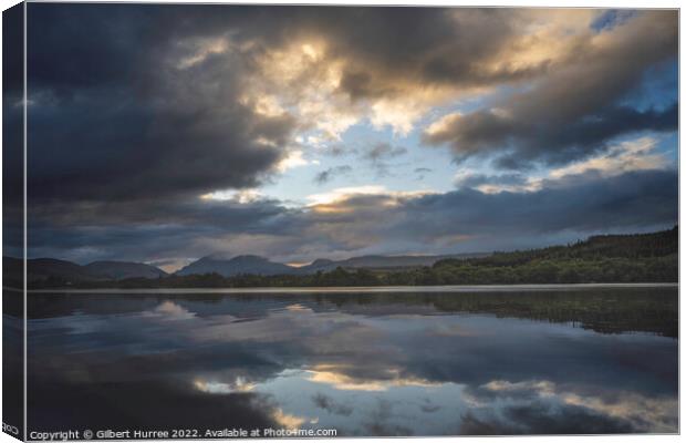 Loch Awe's Ethereal Sky Mirror Canvas Print by Gilbert Hurree