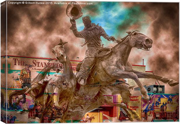  The Calgary Stampede Canada Canvas Print by Gilbert Hurree
