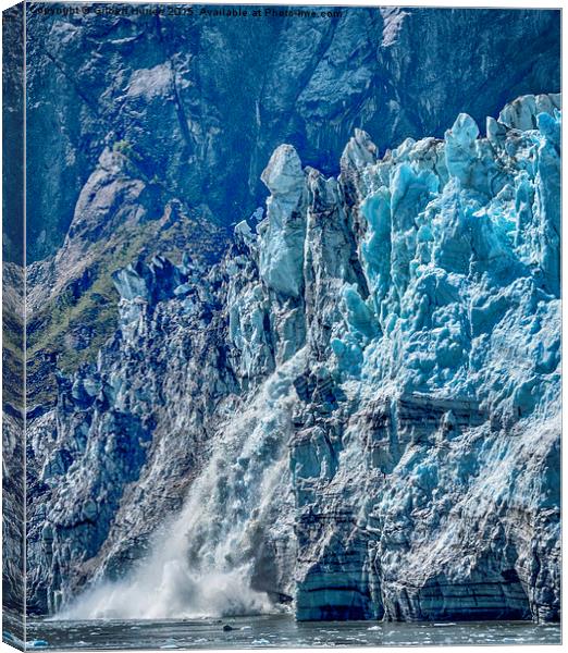  Margeric Glacier crumbling Canvas Print by Gilbert Hurree