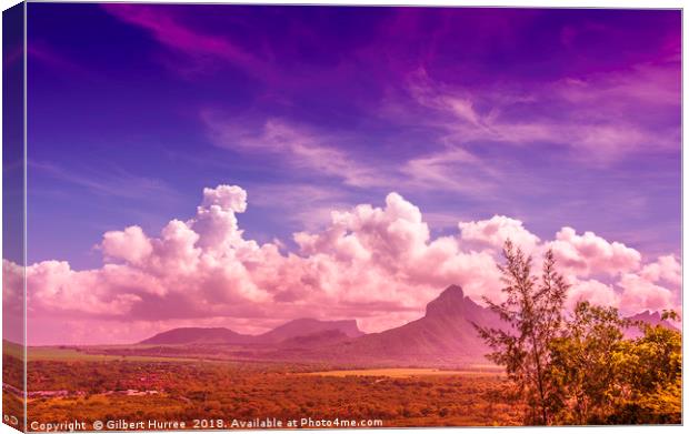 Mauritius' Mountain Range Panorama Canvas Print by Gilbert Hurree