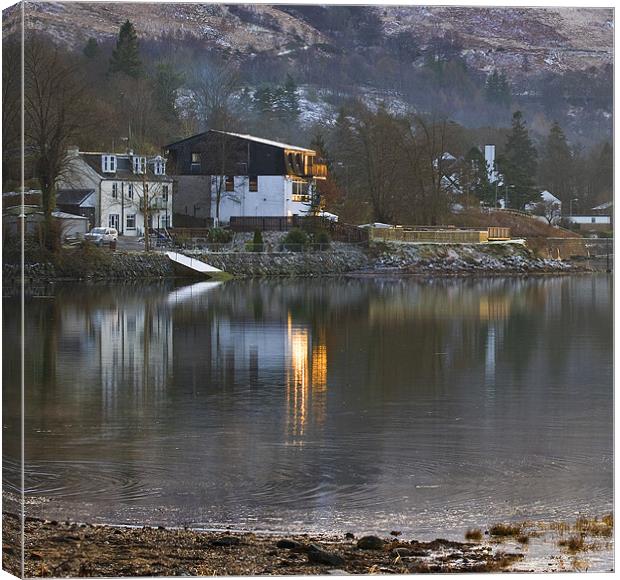 The House on Loch Long Canvas Print by Gilbert Hurree