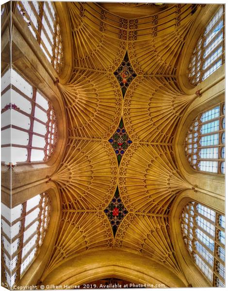 Bath Abbey's Gothic Architectural Grandeur Canvas Print by Gilbert Hurree