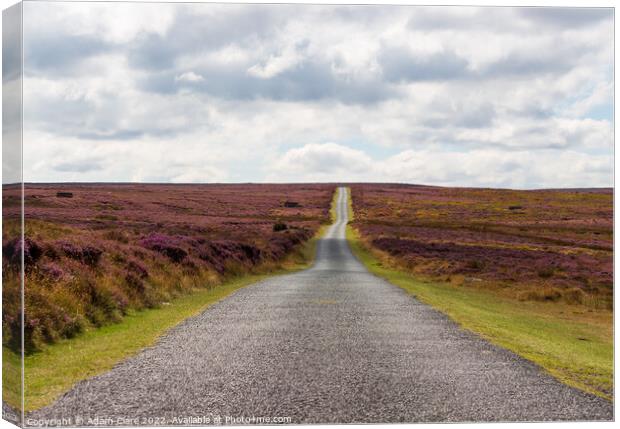 Majestic Moorland Drive Canvas Print by Adam Clare