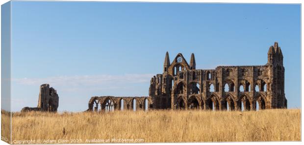 Majestic Whitby Abbey Canvas Print by Adam Clare