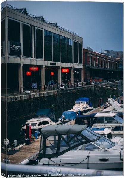 Bristol Harbourside at sunset Canvas Print by aaron waine