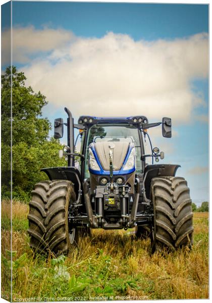 New Holland Tractor Canvas Print by Chris Gurton