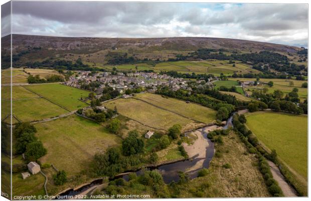 Reeth in Swaledale Canvas Print by Chris Gurton