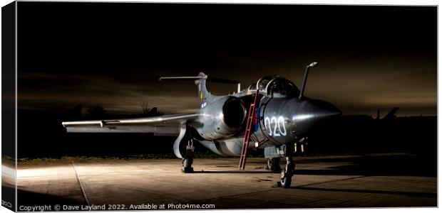 Hawker Siddeley Buccaneer at Night Canvas Print by Dave Layland