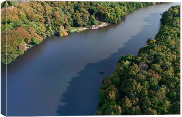 Newmillerdam From The Air  Canvas Print by Apollo Aerial Photography