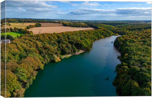 Newmillerdam From The Air Canvas Print by Apollo Aerial Photography