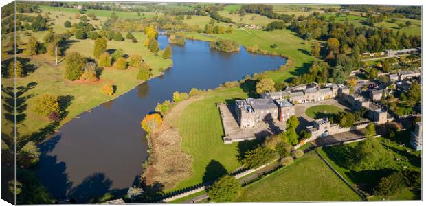 Ripley Castle From The Air Canvas Print by Apollo Aerial Photography