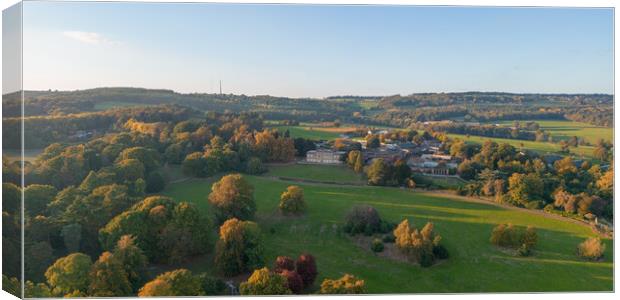 Cannon Hall and Grounds From The Air Canvas Print by Apollo Aerial Photography