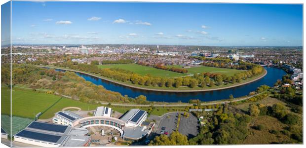 Nottingham and The River Trent Canvas Print by Apollo Aerial Photography