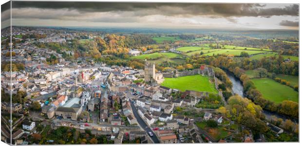 Richmond North Yorkshire Canvas Print by Apollo Aerial Photography