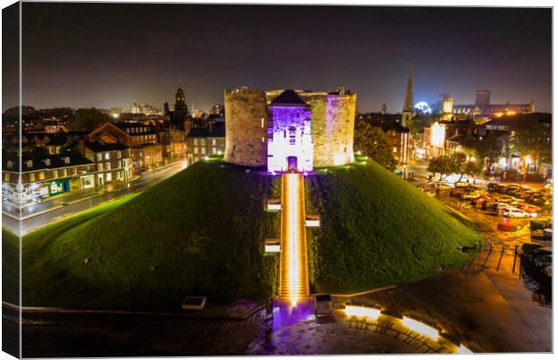 Cliffords Tower, York Castle Canvas Print by Apollo Aerial Photography