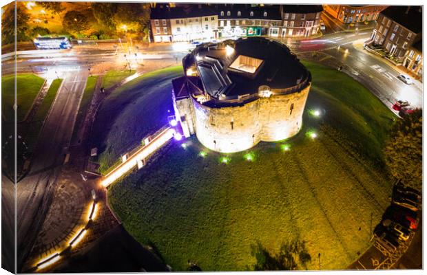 Cliffords Tower York Castle Canvas Print by Apollo Aerial Photography