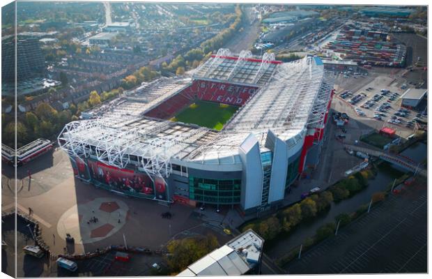 Old Trafford From The Air Canvas Print by Apollo Aerial Photography