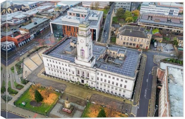 Barnsley Town Hall Canvas Print by Apollo Aerial Photography