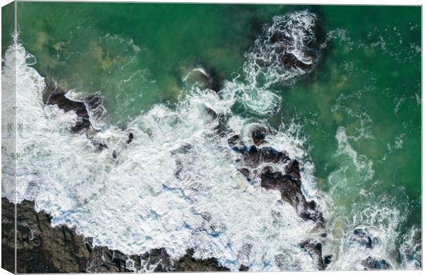 Blue Surf Canvas Print by Apollo Aerial Photography